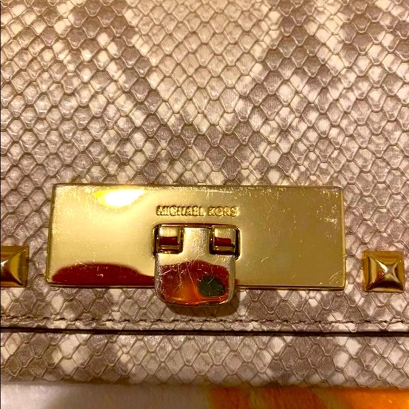 Michael Kors Python🐍 Leather Bundle EPOC Bag & Matching Wallet Bundle - Picture 11 of 11